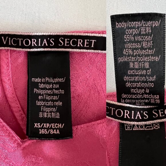 Victoria's Secret Dainty Floral Pink Satin Camisole & Shorts Matching Sleep Set - Picture 8 of 8